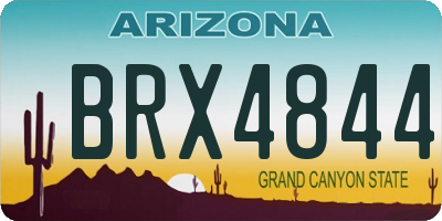 AZ license plate BRX4844