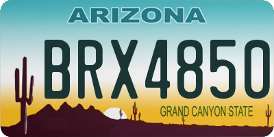 AZ license plate BRX4850