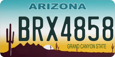AZ license plate BRX4858
