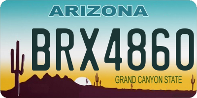 AZ license plate BRX4860