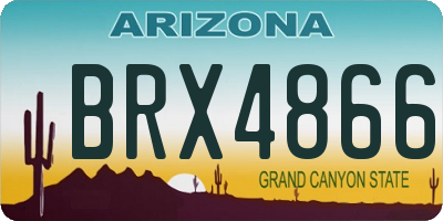 AZ license plate BRX4866