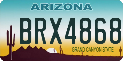 AZ license plate BRX4868