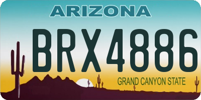 AZ license plate BRX4886