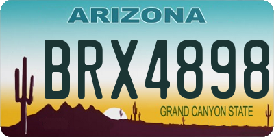 AZ license plate BRX4898