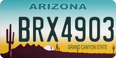 AZ license plate BRX4903