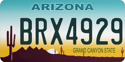AZ license plate BRX4929