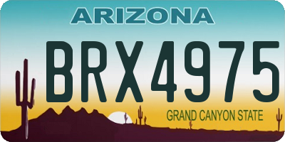 AZ license plate BRX4975