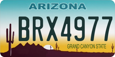 AZ license plate BRX4977