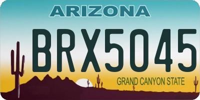 AZ license plate BRX5045