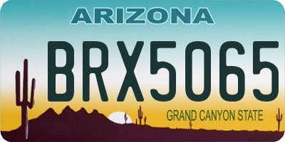AZ license plate BRX5065