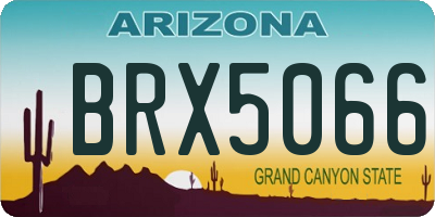 AZ license plate BRX5066