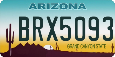 AZ license plate BRX5093