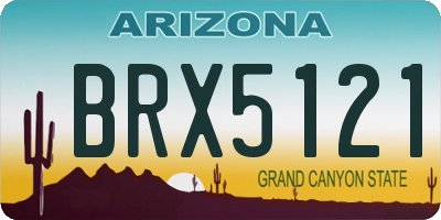 AZ license plate BRX5121