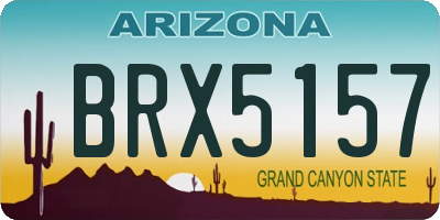 AZ license plate BRX5157