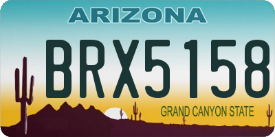 AZ license plate BRX5158