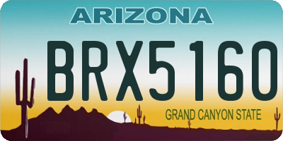 AZ license plate BRX5160