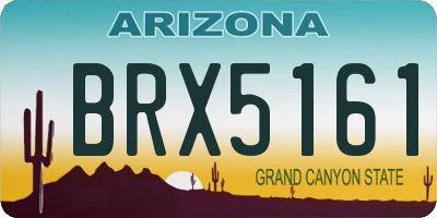 AZ license plate BRX5161