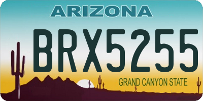 AZ license plate BRX5255