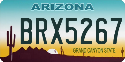 AZ license plate BRX5267
