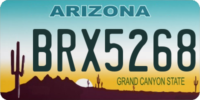 AZ license plate BRX5268