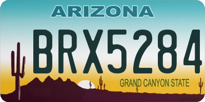 AZ license plate BRX5284