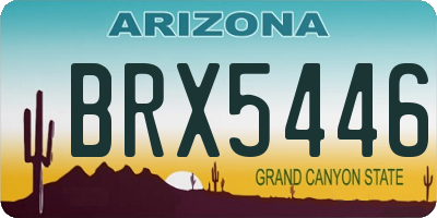 AZ license plate BRX5446