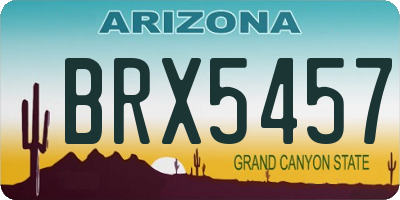 AZ license plate BRX5457