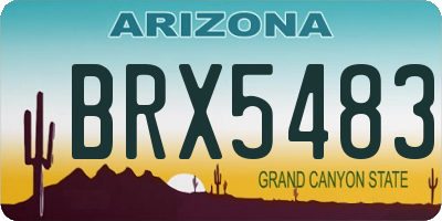 AZ license plate BRX5483