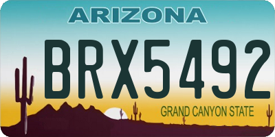 AZ license plate BRX5492