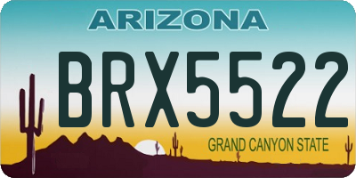 AZ license plate BRX5522