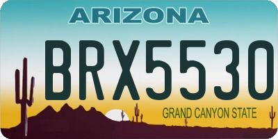 AZ license plate BRX5530