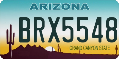 AZ license plate BRX5548