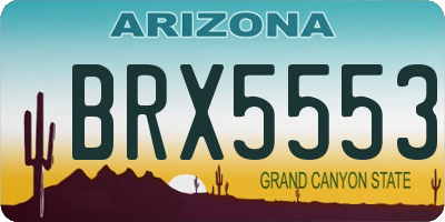 AZ license plate BRX5553