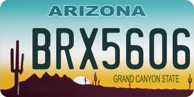 AZ license plate BRX5606