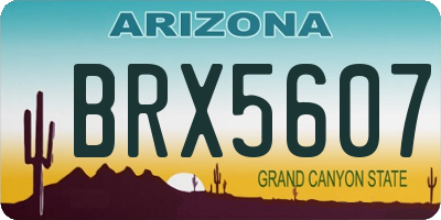 AZ license plate BRX5607