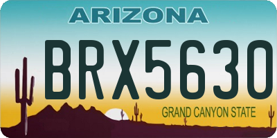 AZ license plate BRX5630