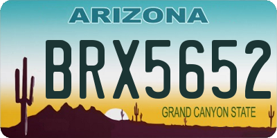 AZ license plate BRX5652