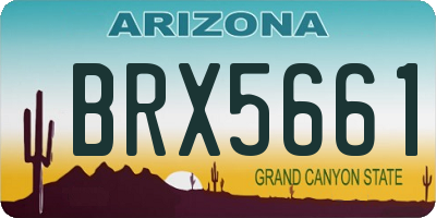 AZ license plate BRX5661
