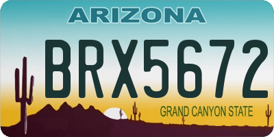 AZ license plate BRX5672