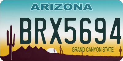 AZ license plate BRX5694