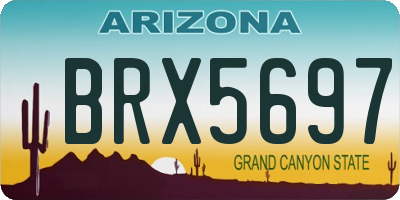 AZ license plate BRX5697