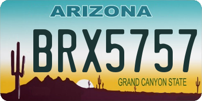 AZ license plate BRX5757
