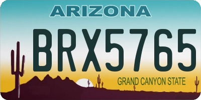 AZ license plate BRX5765