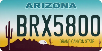 AZ license plate BRX5800
