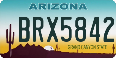 AZ license plate BRX5842
