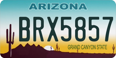 AZ license plate BRX5857
