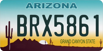 AZ license plate BRX5861