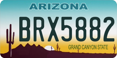 AZ license plate BRX5882