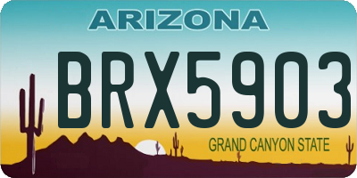 AZ license plate BRX5903