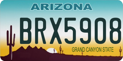 AZ license plate BRX5908